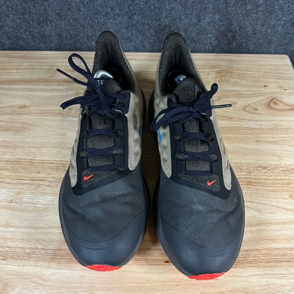 Nike Air Winflo 9 Shield Mens Running Shoes Khaki Black Blue DM1106-200 Size 11